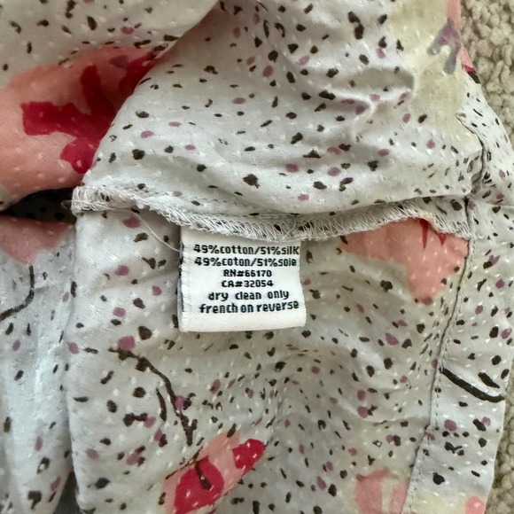 Kimchi Blue Silk Blend Floral Puff Sleeve Mini Dress Multicolor Size 4 - Picture 6 of 8